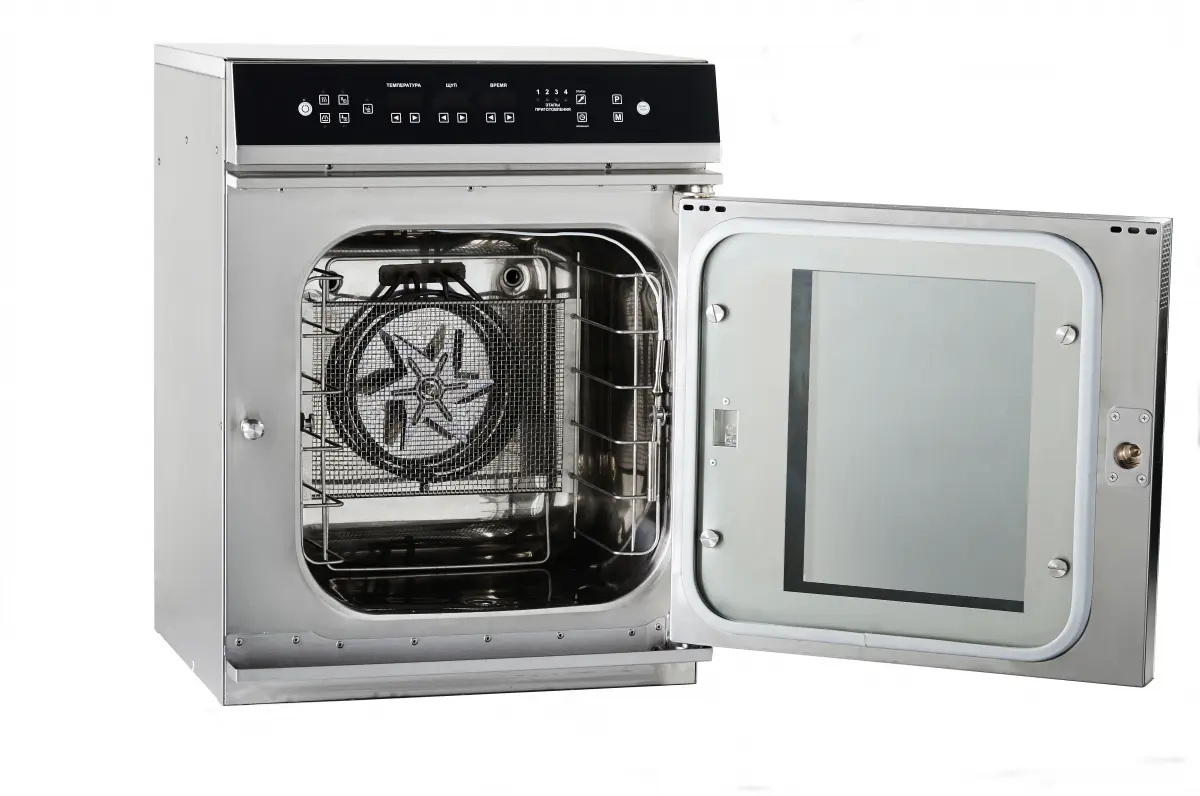 Аппарат паров.-конв.эл.кух. ПКА 6-1/3П верх.пан.упр.(пароген.,6хGN-1/3,99 пр.,термощуп,нерж,б/гастр)