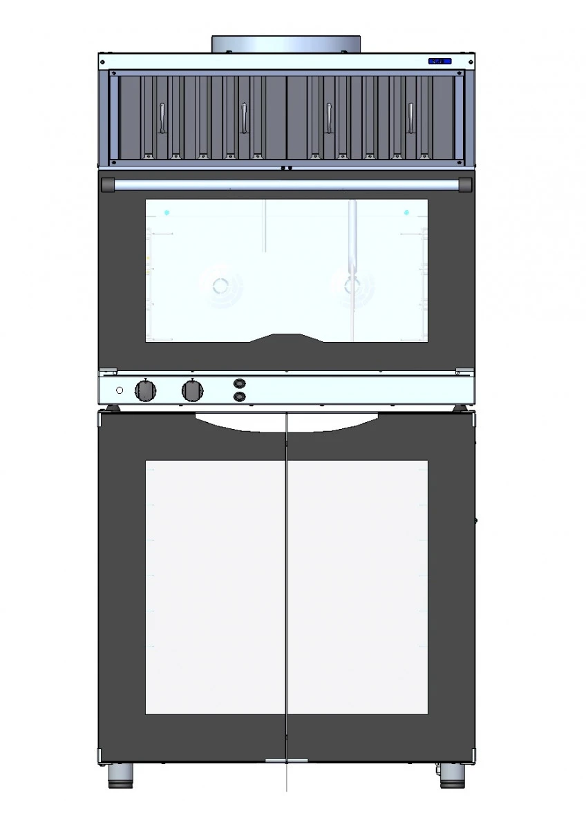 Зонт вытяжной встраиваемый Abat ЗВВ-4-6/4 для печи электр. конвекционной КЭП-4 (800х1040х286 мм) (Приход 2021г.)