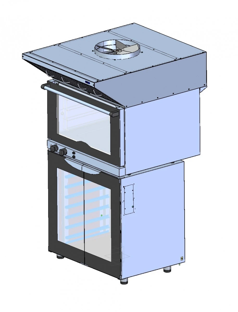 Зонт вытяжной встраиваемый Abat ЗВВ-4-6/4 для печи электр. конвекционной КЭП-4 (800х1040х286 мм) (Приход 2021г.)