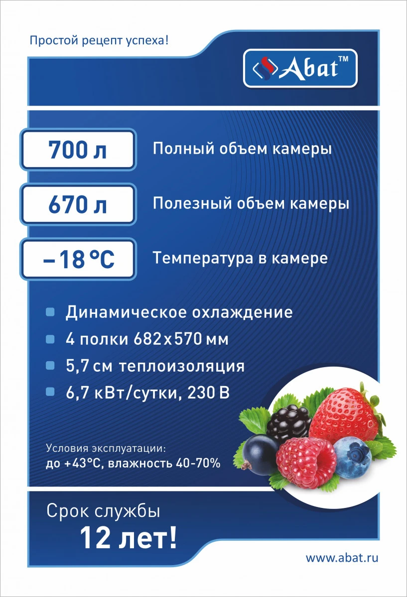 Шкаф холодильный ШХн-0,7-02 краш. (740х850х2050) низкотемпературный