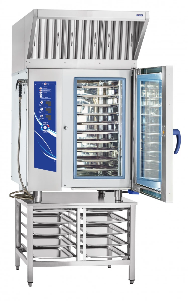 Аппарат паров.-конвект. эл. кух. ПКА 10-1/1ВМ2  (инжекц., 10 GN 1/1, лицо нерж, б/гастр.)