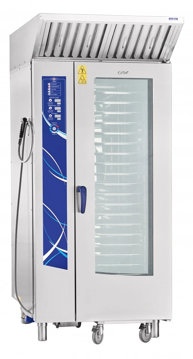 Аппарат паров.-конвект. эл.кух. ПКА 20-1/1ВМ2-01 (инжекц., 20хGN-1/1, вся нерж, б/гастр.) автомойка