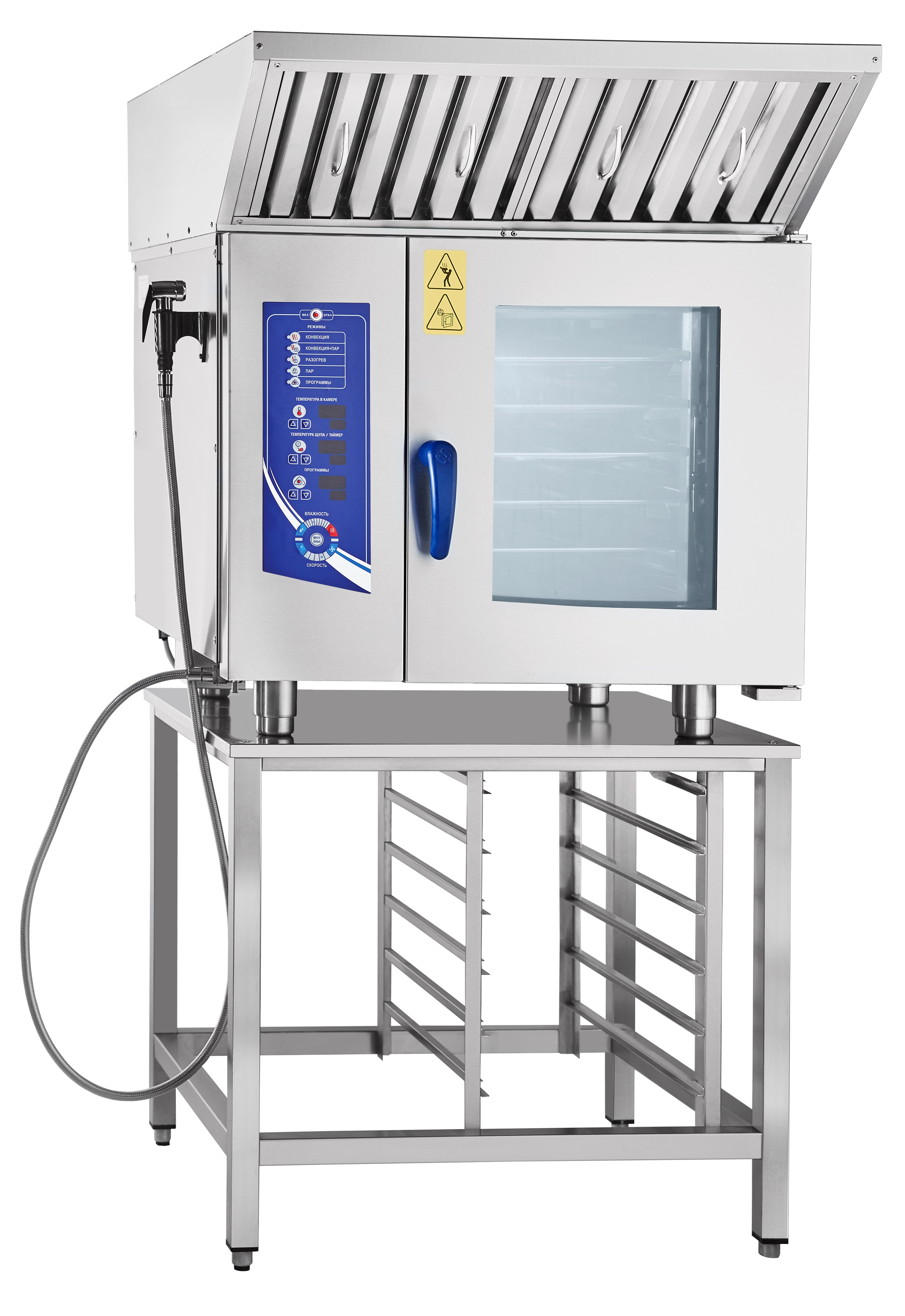 Аппарат паров.-конвект. эл. кух. ПКА 6-1/1ВМ (2) (инжекц., 6 GN 1/1, вся нерж., б/гастр.)