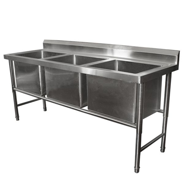 Мойка нержавеющая 3-секционная 1500×600×850