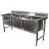 Мойка нержавеющая 3-секционная 1700×600×850