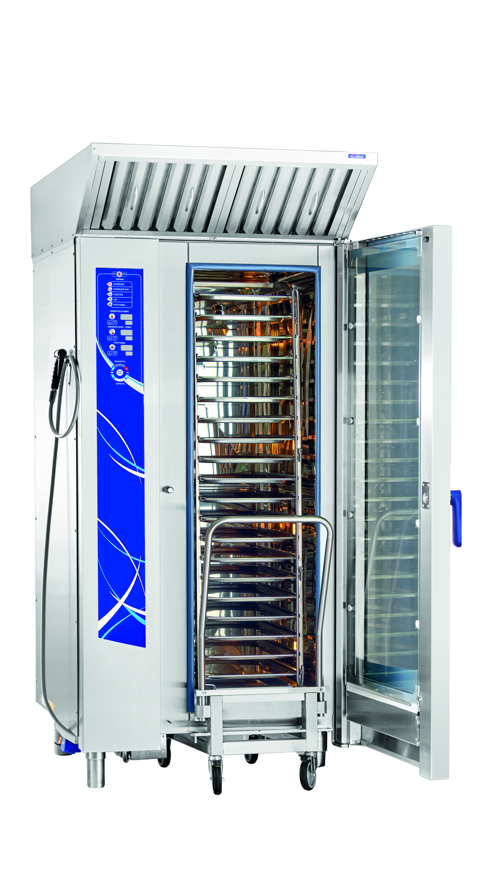 Аппарат паров.-конвект. эл.кух. ПКА 20-1/1ВМ2-01 (инжекц., 20хGN-1/1, вся нерж, б/гастр.) автомойка