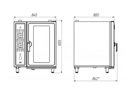 Пароконвектомат Gabino Combi-1011b "Стандарт+"