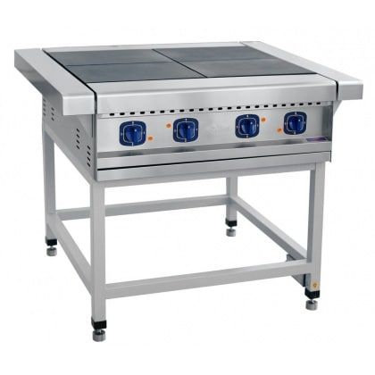 Плита электрическая ABAT ЭП-4П четырехконфорочная без жарочного шкафа (лицевая нерж, серия 900)