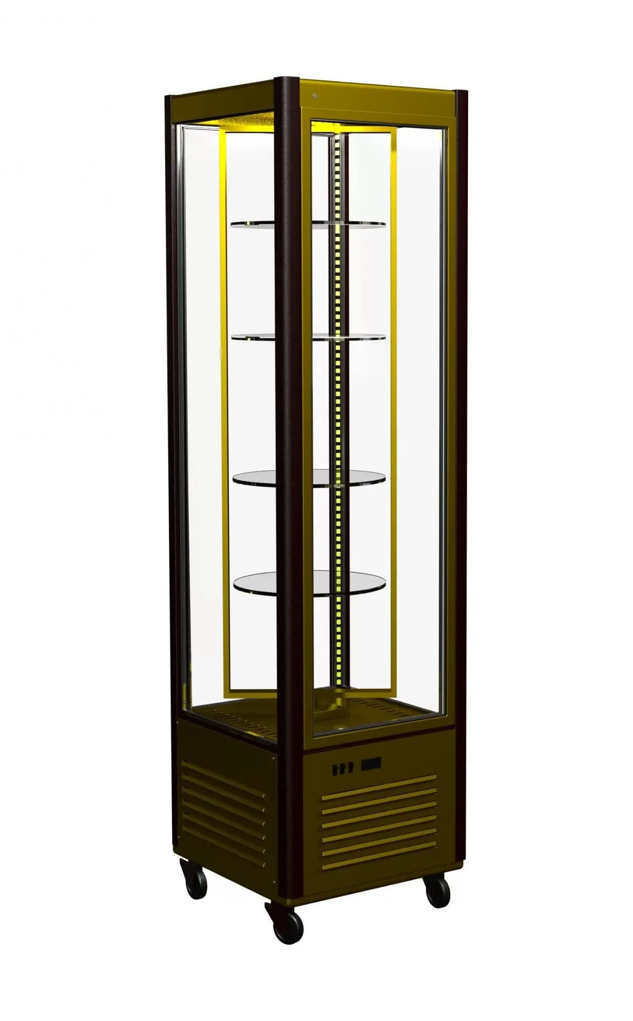 Шкаф холодильный серии D4 VM 400-2 (R400Cвр Люкс коричнево-золотой)