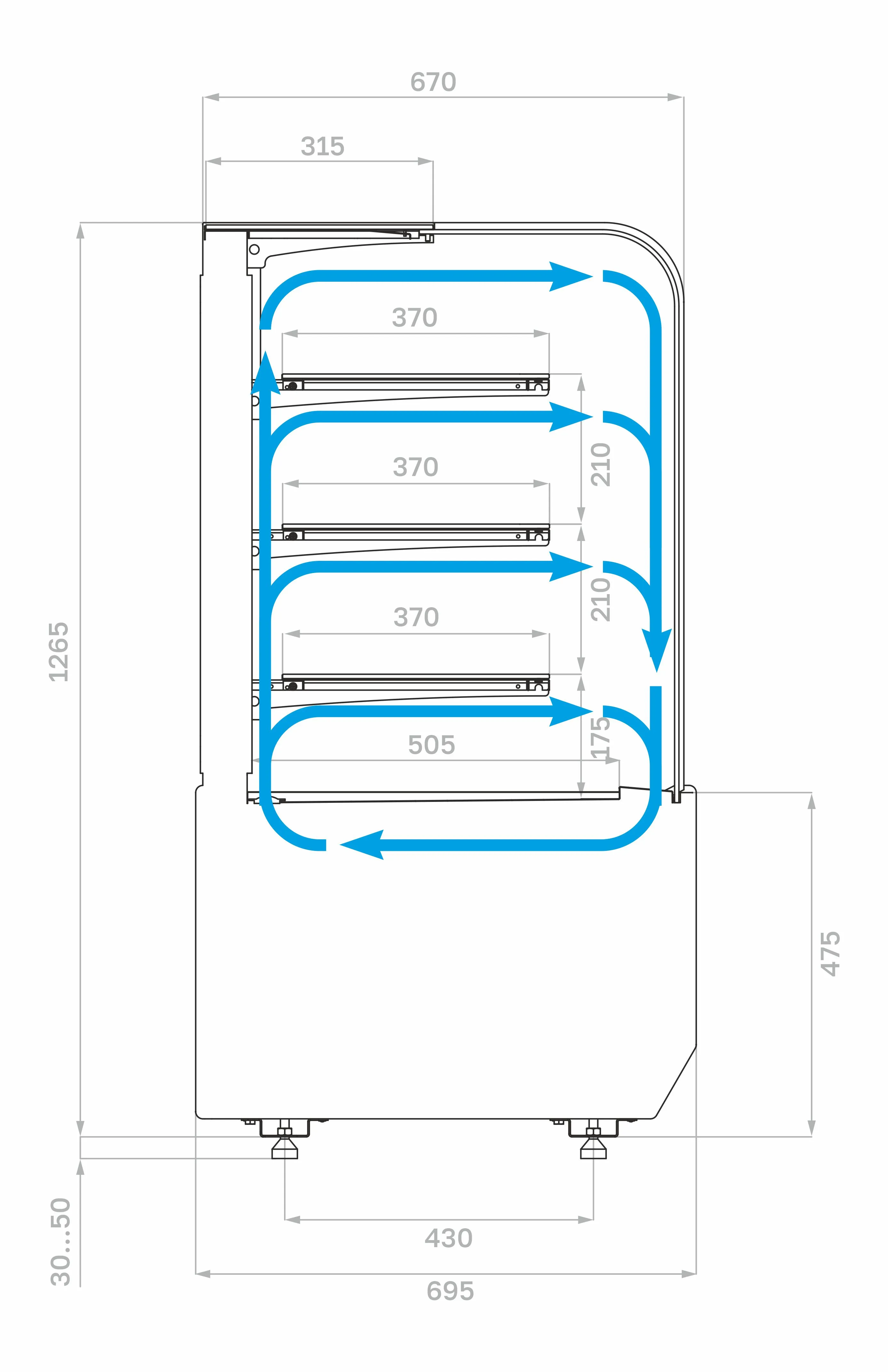 Витрина холодильная серии KR70 VM 0,9-1 LIGHT (9005)